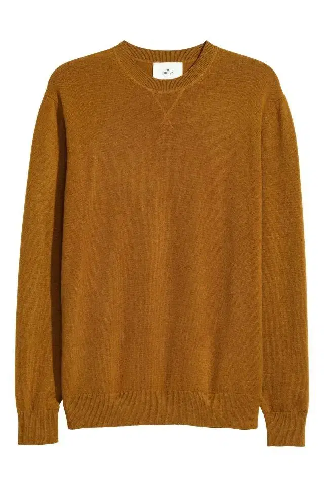 H&M Cashmere knit cashmere knit round neck cashmere100 ochre