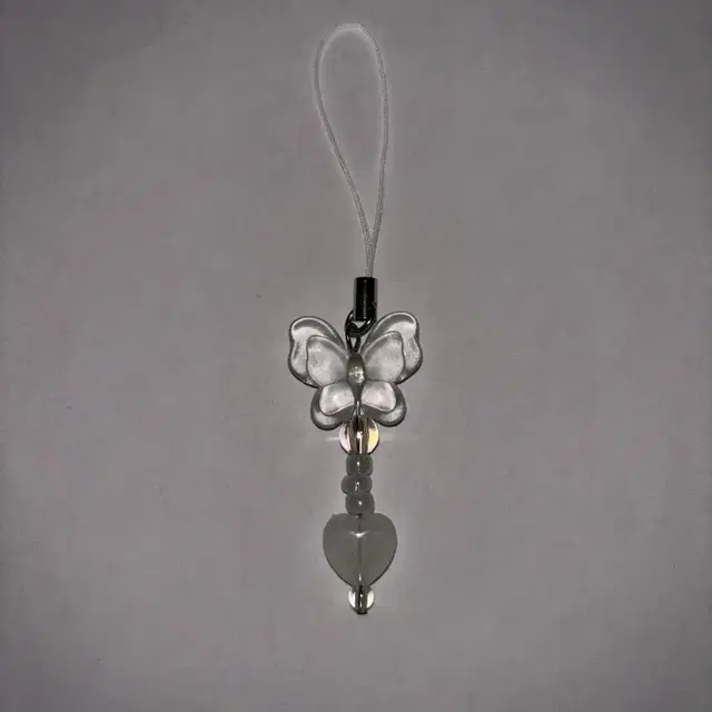 영롱 투명 나비 비즈 키링 beads keyring