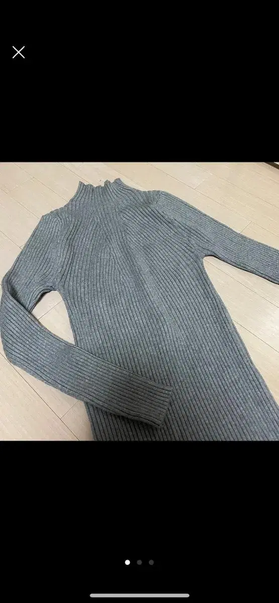 gray knitted onepiece