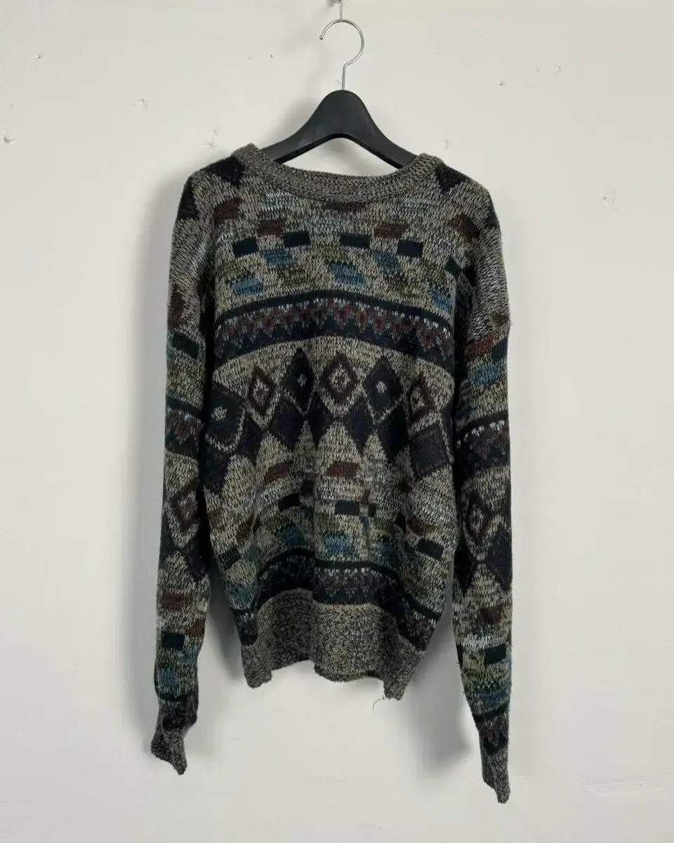 80s vintage aztec pattern knit