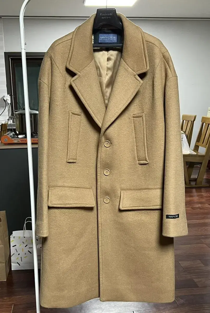 Camel-colored coat