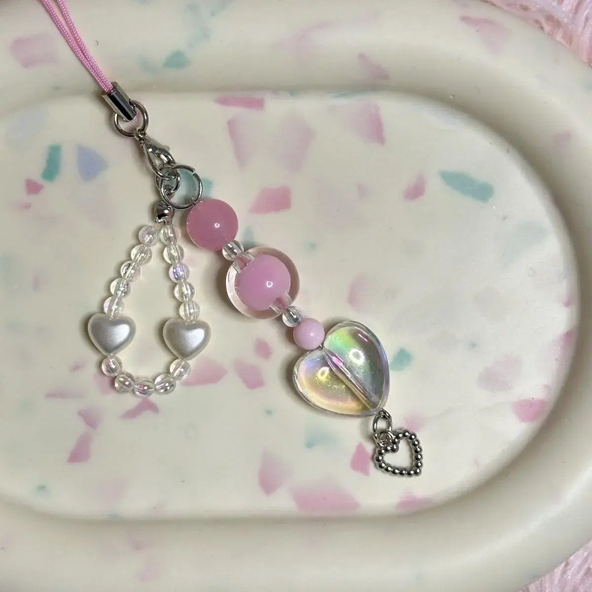 Doreminmade_Aurora Heart Bead Keyring