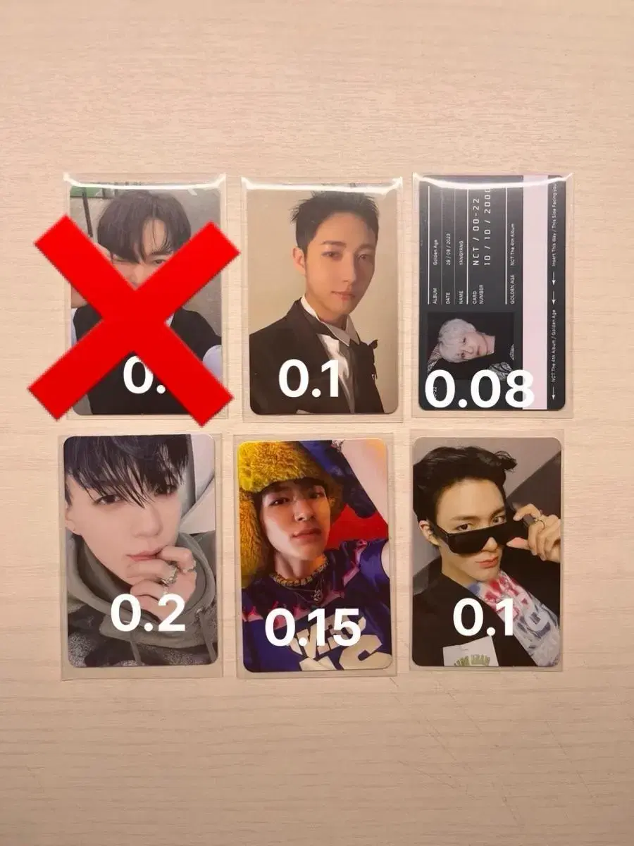 NCT photocard GoldenEJI yangyang doyoung Helfu Beatbox Candy jeno Buffering Renjun