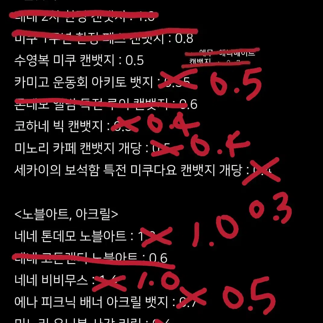 프세카 비공굿 미즈키 에무 네네 원더쇼 캔뱃지 노블아트 누이 루이 굿즈