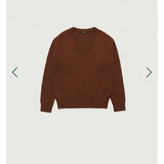 더바넷 니트 Brown Plain V-Neck Knit