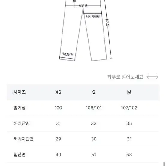 트렌디어패럴 리턴즈 카고 와이드 데님(새상품)