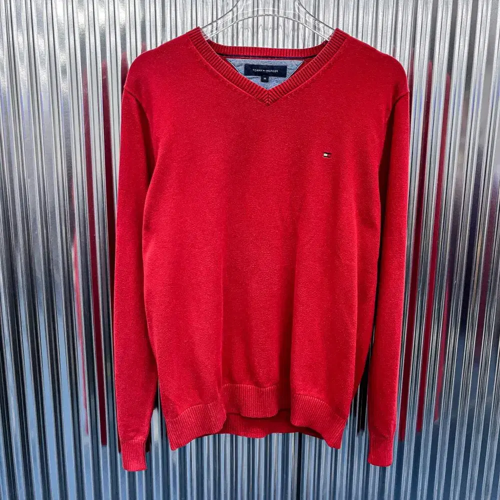 Tommy Hilfiger Cotton V-Neck Knit (Domestic M) A770