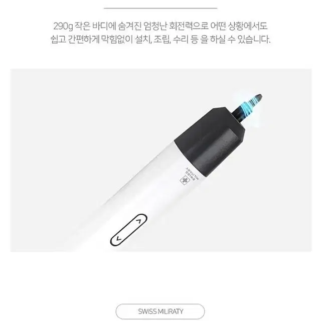 스위스 밀리터리 3.7V 핸디형 무선 드라이버