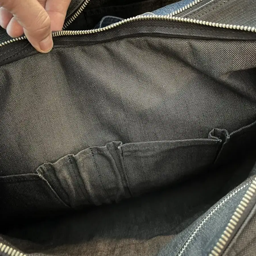 Porter denim boston bag