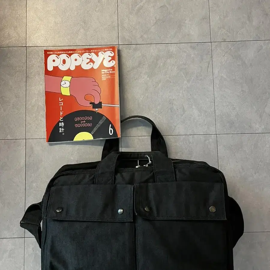 Porter denim boston bag