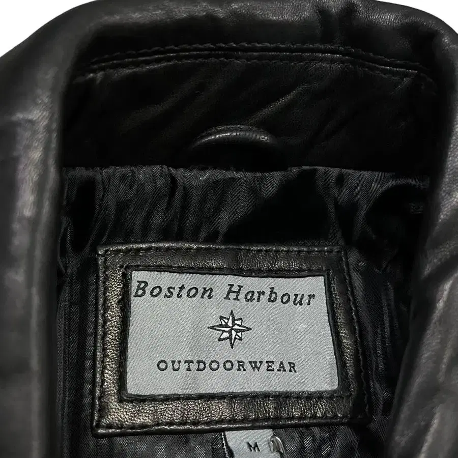 boston harbour 빈티지 레더 자켓