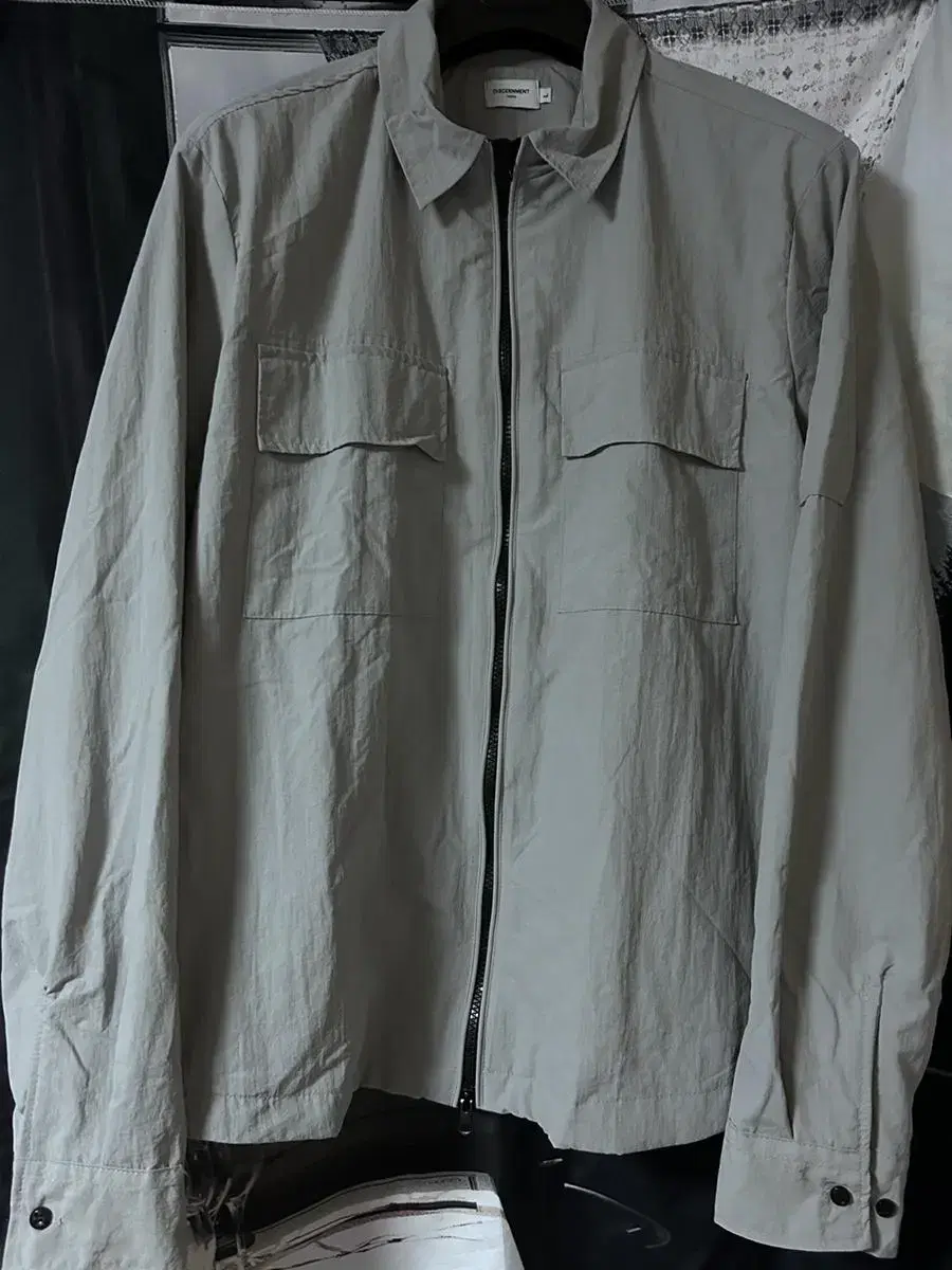 Desert Nylon Shirt Jacket Light Gray