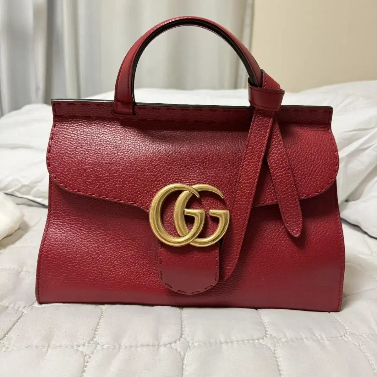 Gucci Marmont Top Handles Small Red