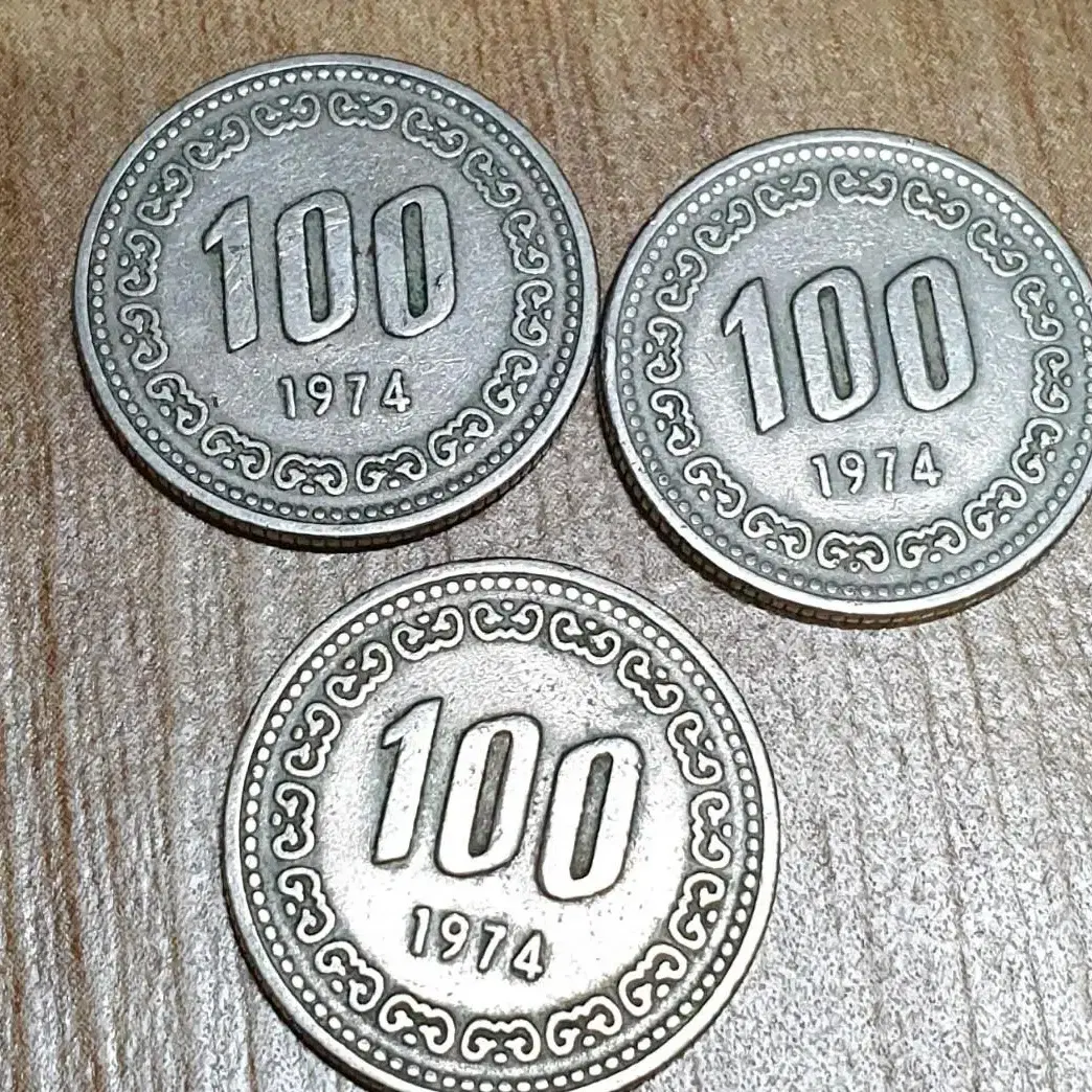 1974년100원  10개