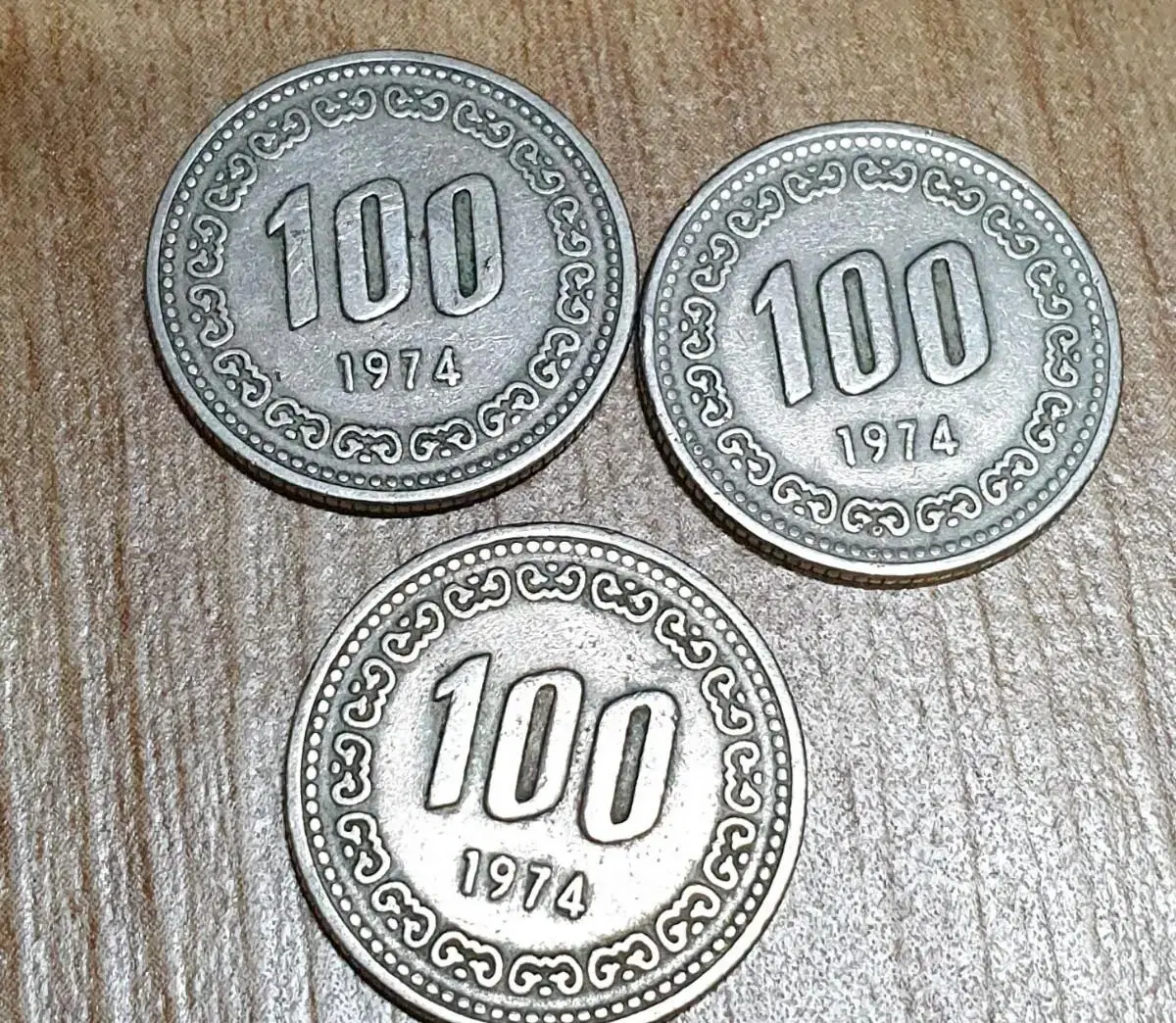 1974년100원  10개