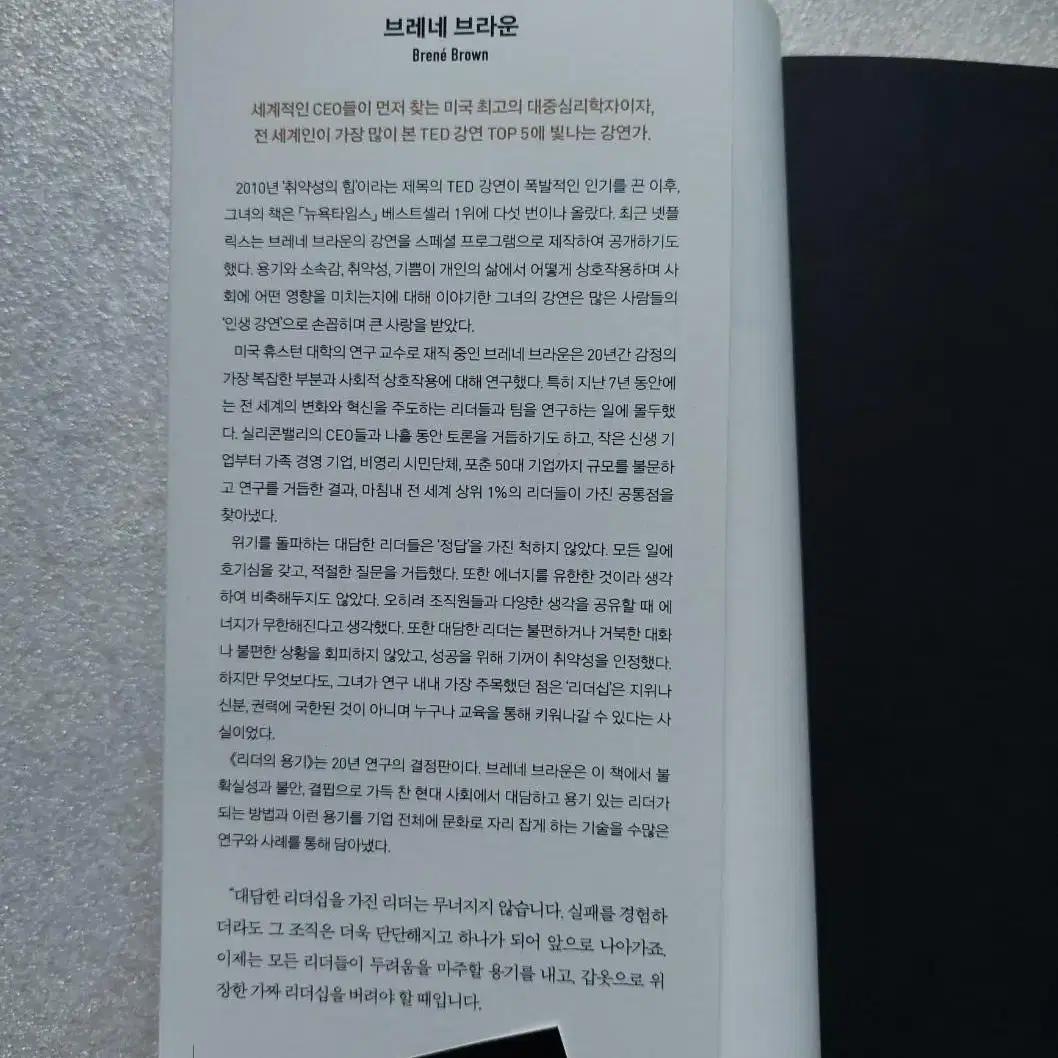 리더의 용기 대담하게 일하고, 냉정하게 대화하고 매 순간 진심을 다하여