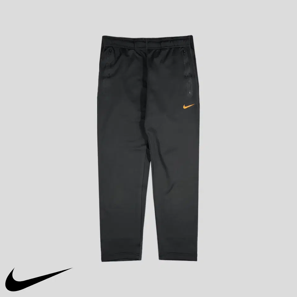 Nike Deep Gray Orange Swoosh Thermafit Banded Jersey Sweatpants 33-37