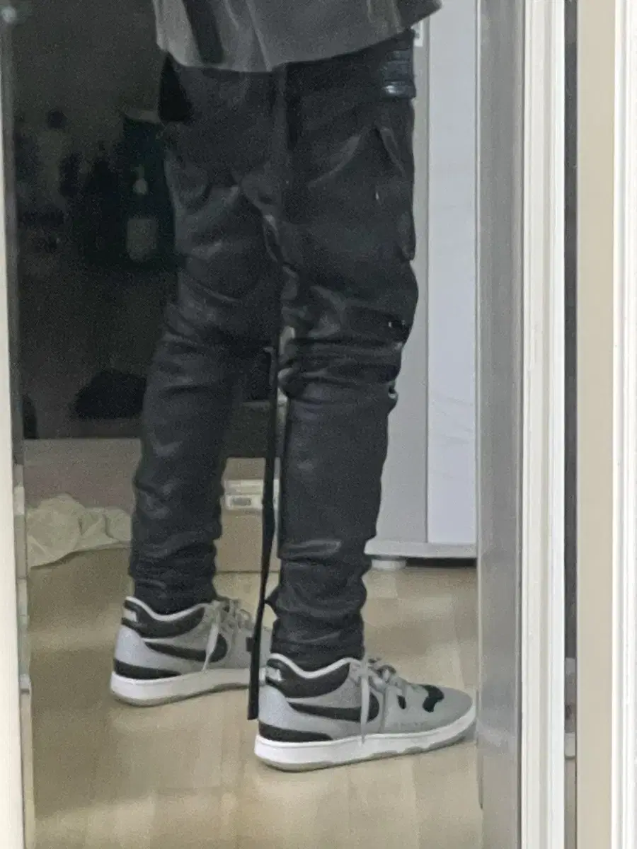 [30] Rick Owens e.ji Creech-cut pleather pants SBW