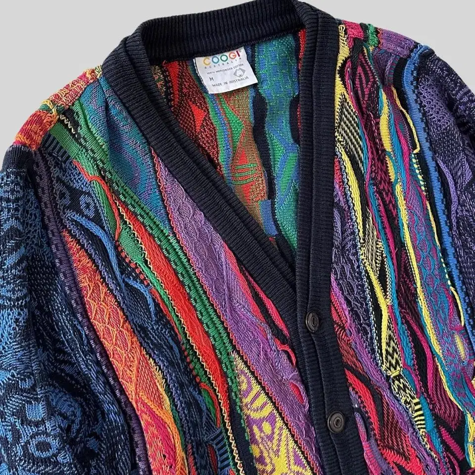 < (COOGI)cable cotton knit cardigan >