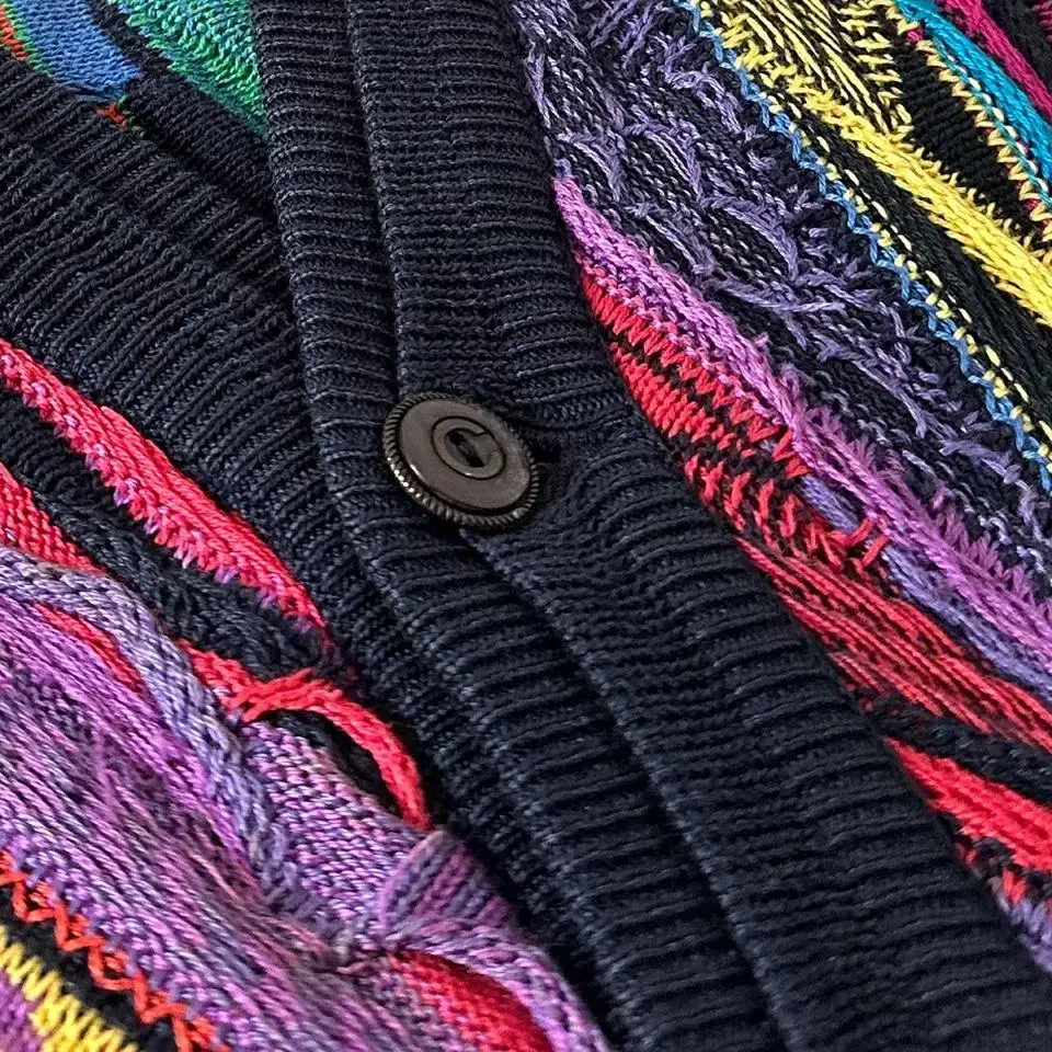 < (COOGI)cable cotton knit cardigan >