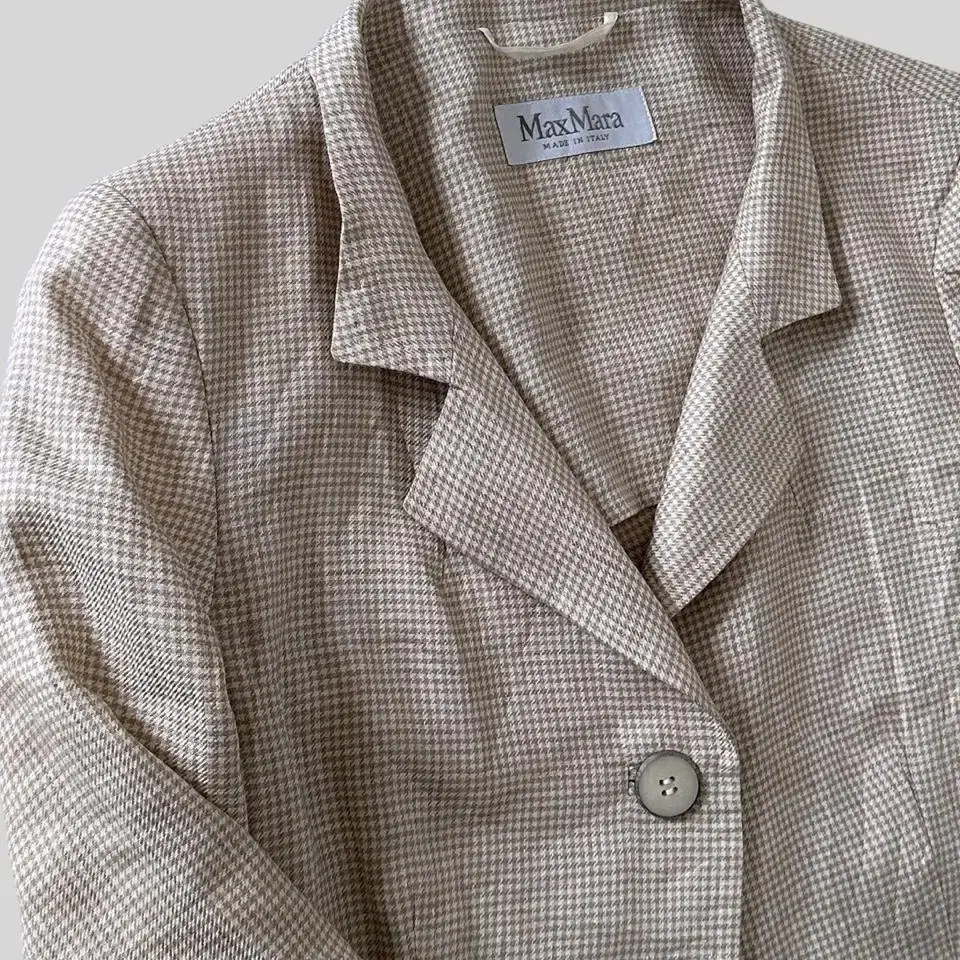 < (MAXMARA)beige hound tooth single jack