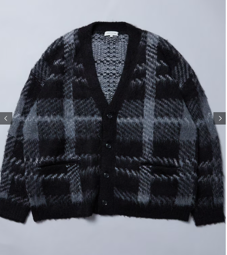 FREAK'S STORE Freak's Store Mohair Check Knit Cardigan