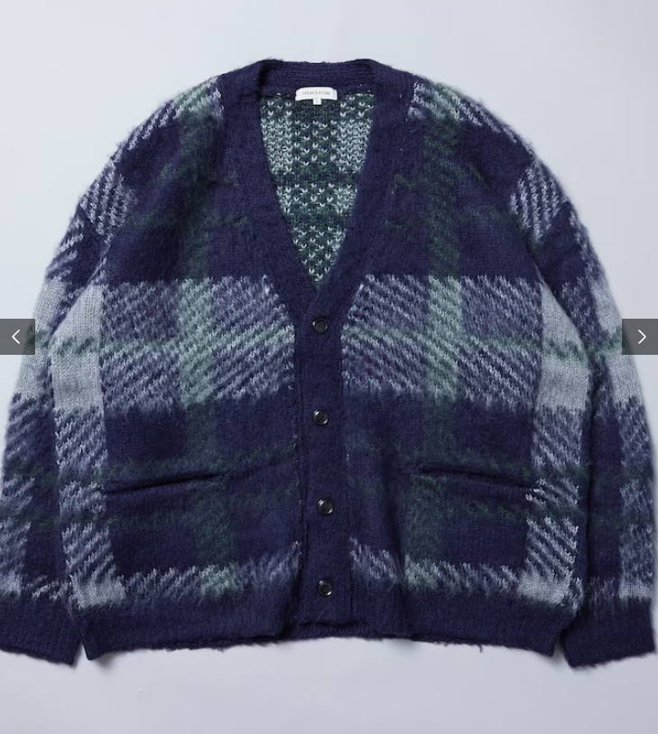 FREAK'S STORE Freak's Store Mohair Check Knit Cardigan