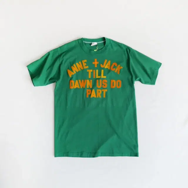 Vintage80s U.S.A Flocking Slogan T-shirt