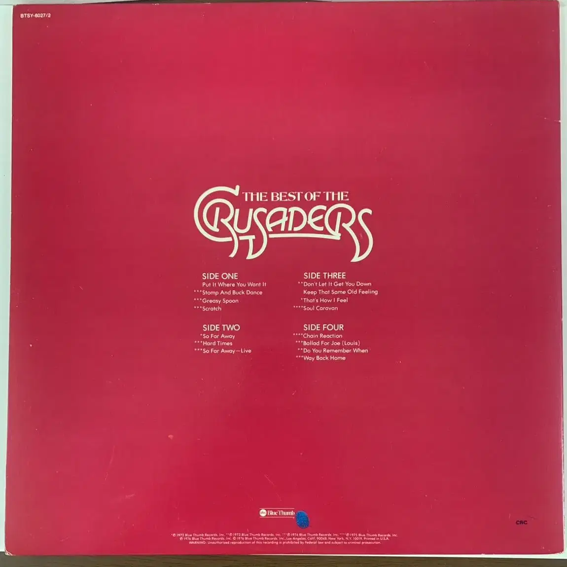 The Best Of The Crusaders 2LP