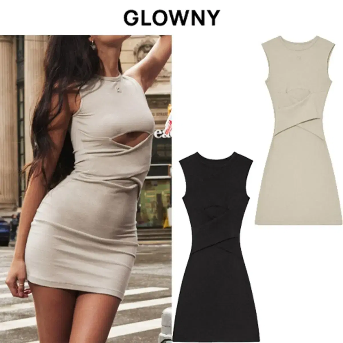 글로니 glowny canyon cross dress black