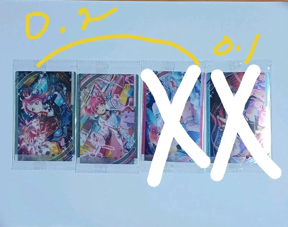 I'm selling the Love Live Wehas kards (Ruby, Rina, and Yow)