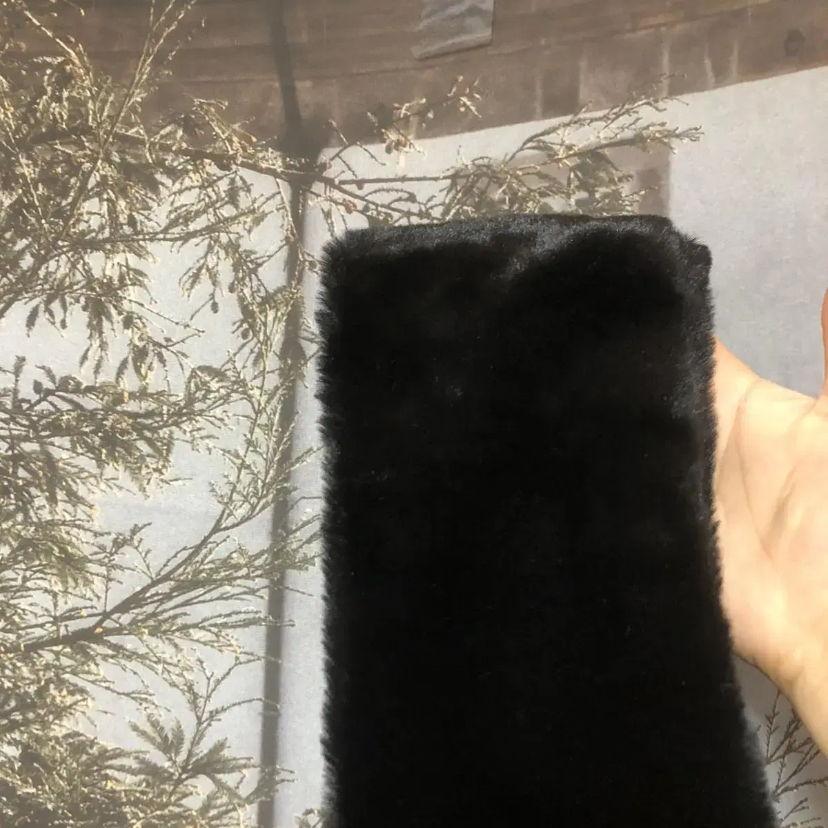 Vintage chill kill black fur muffler