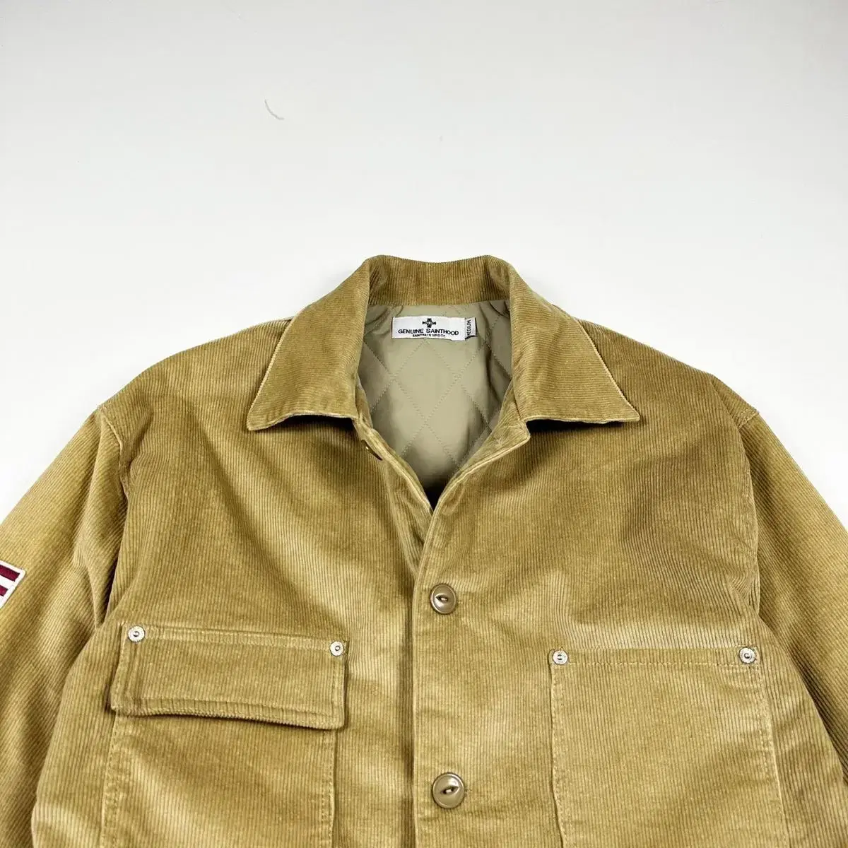 Saint Laurent Stars and Stripes Beige Corduroy Jacket (M)