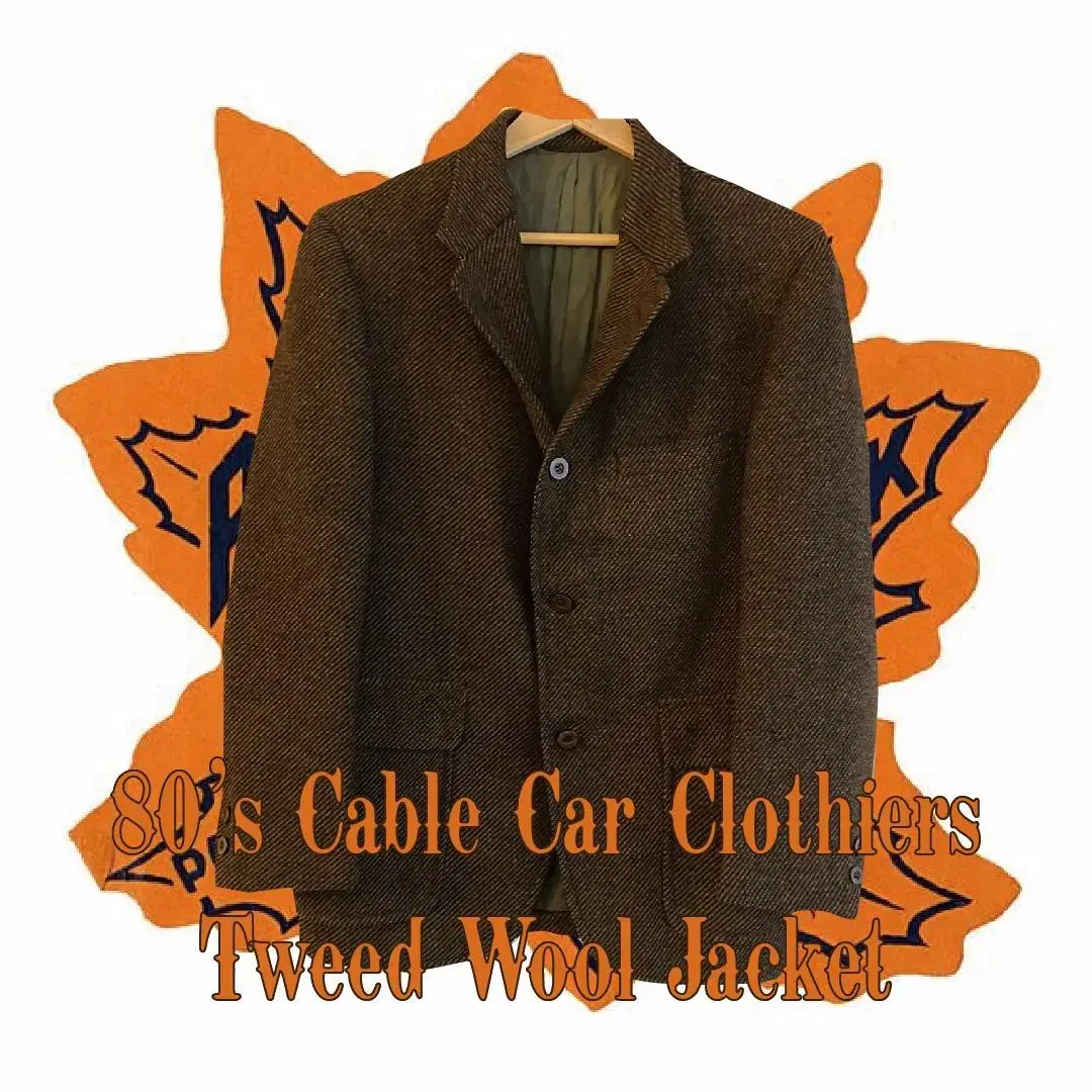 80s Cable Car Clothiers 트위드 울 자켓 95-100