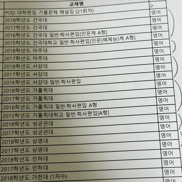 대학편입 기출 문제 + 해설