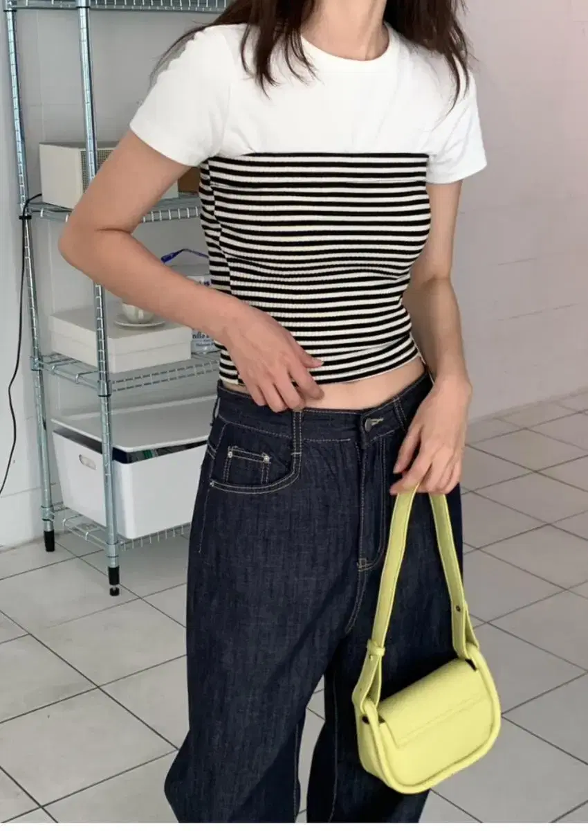 Daily Ju Stripe Tube Top Nasi