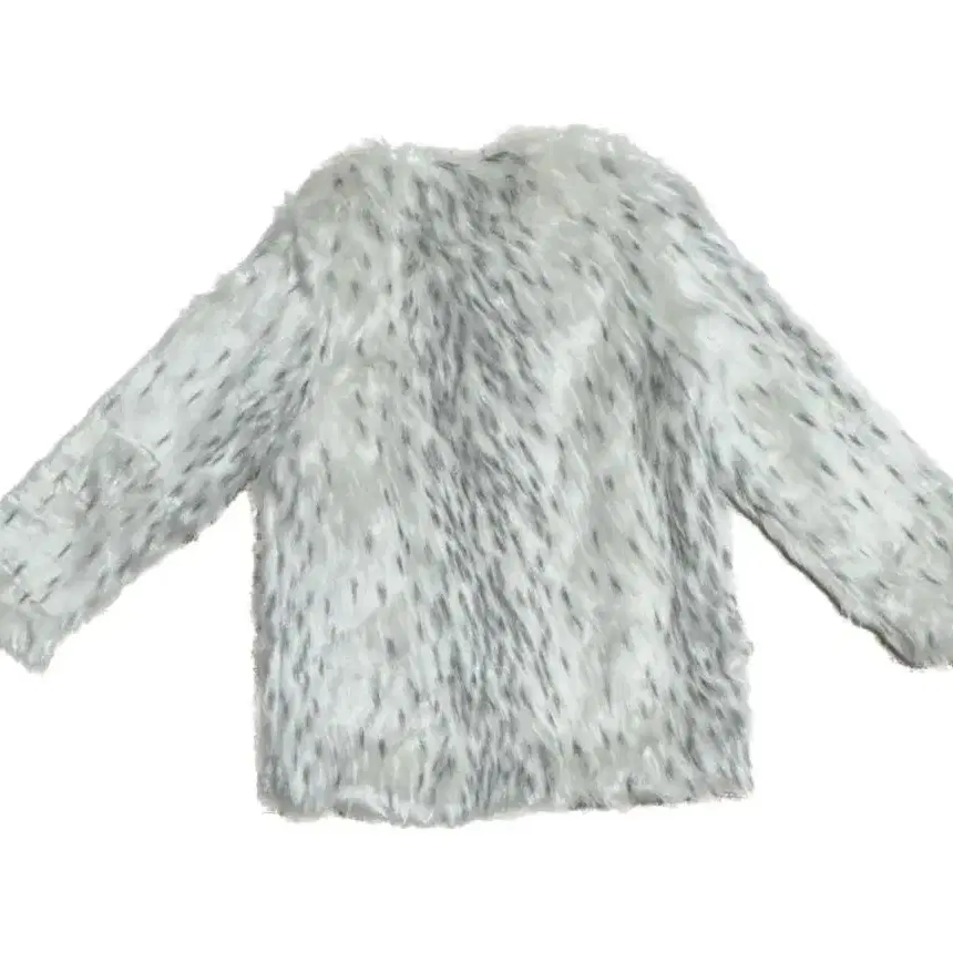 달마시안 퍼자켓 아이보리 Ivory Grey Mix Fur Jacket