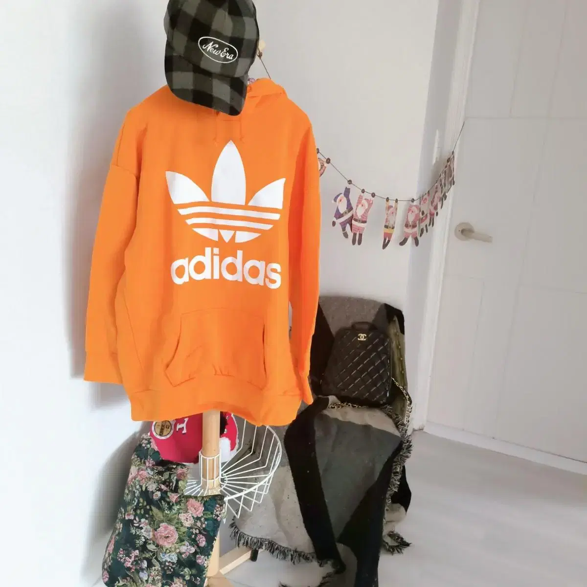 adidas Big Size Logo Oversized Hoodie