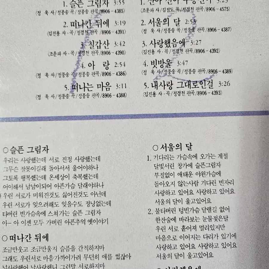 LP 주병선 초반 미개봉 앨범