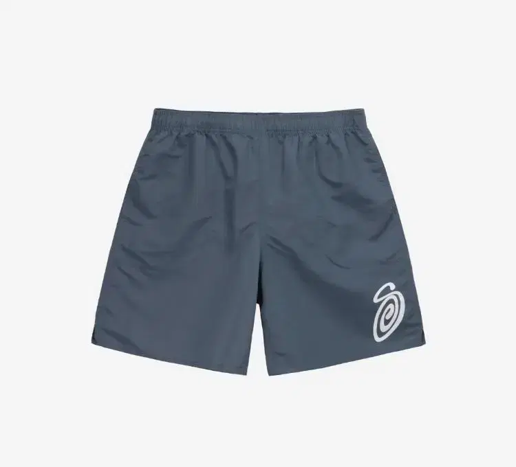 New M) Stussy Curly S Water Shorts Washed Navy