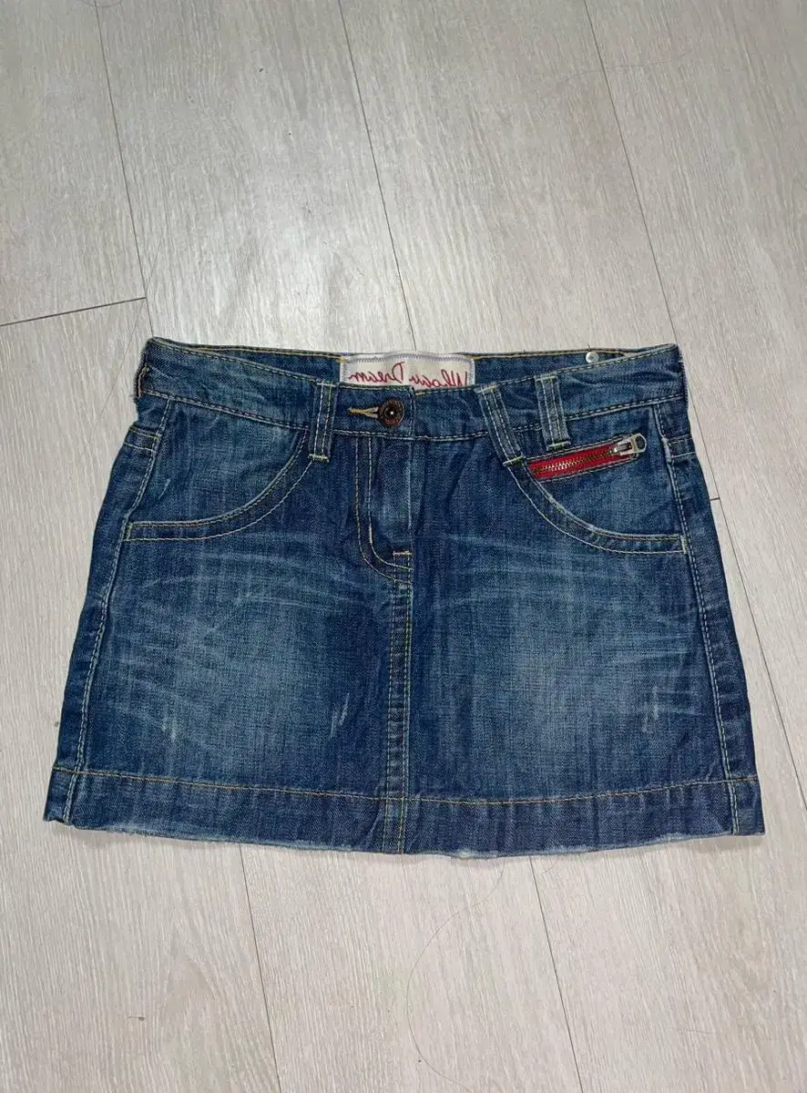 Vintage denim miniskirt