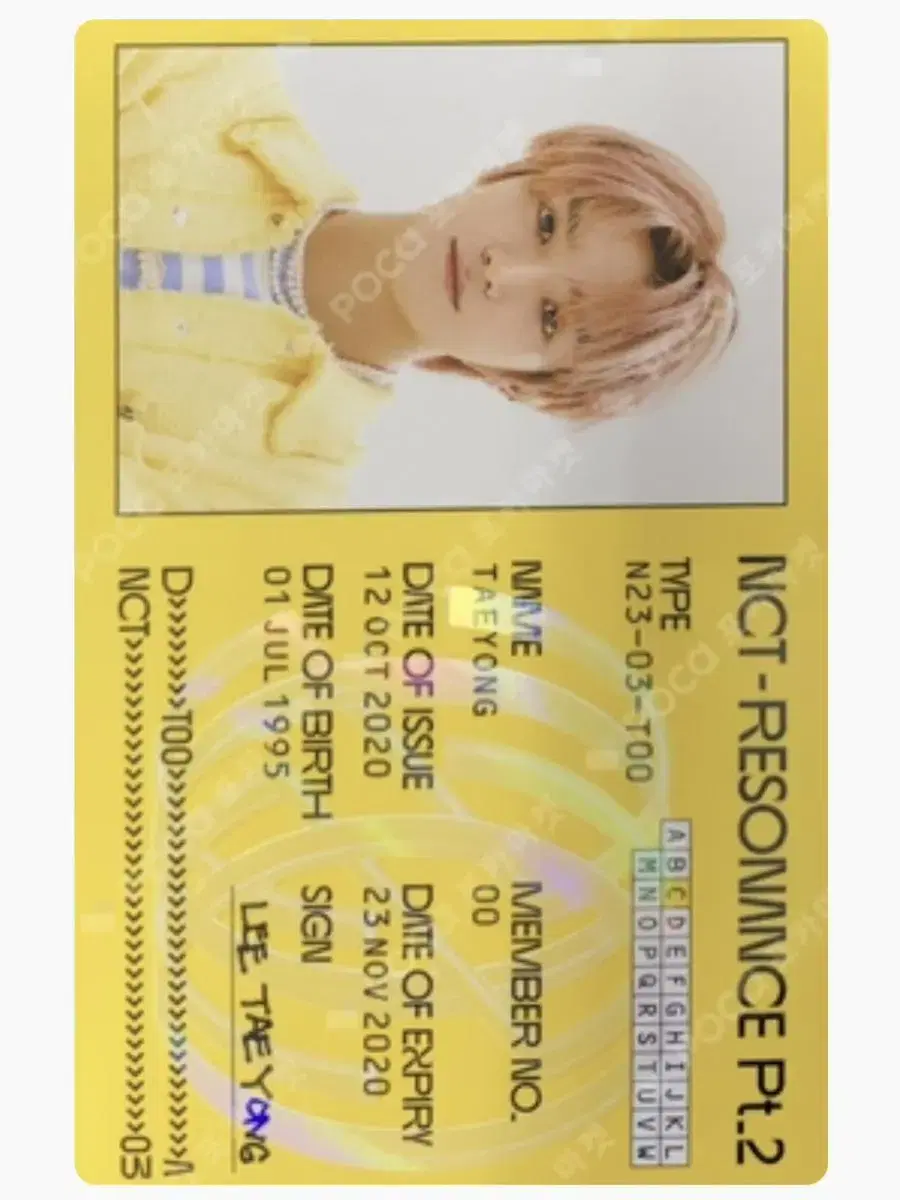 NCT Resonance taeyong wts ID card transfer