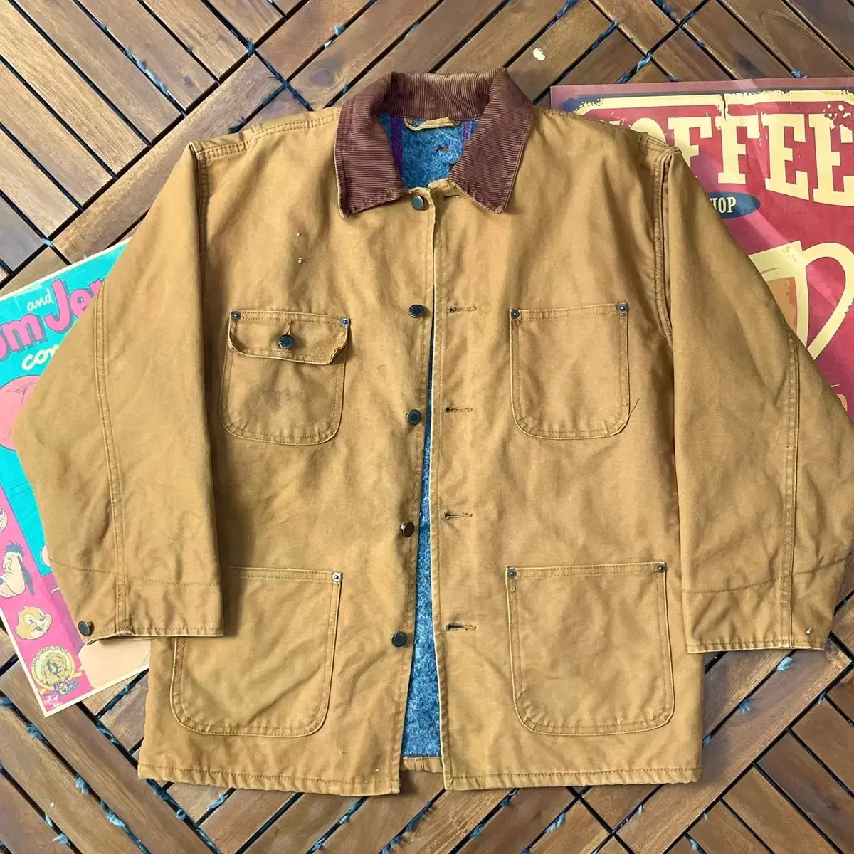 [M] Wrangler Big Van Blanket Chooser Jacket Camel