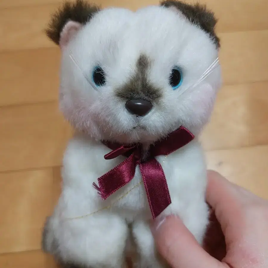 빈티지 샴 고양이 17cm 인형