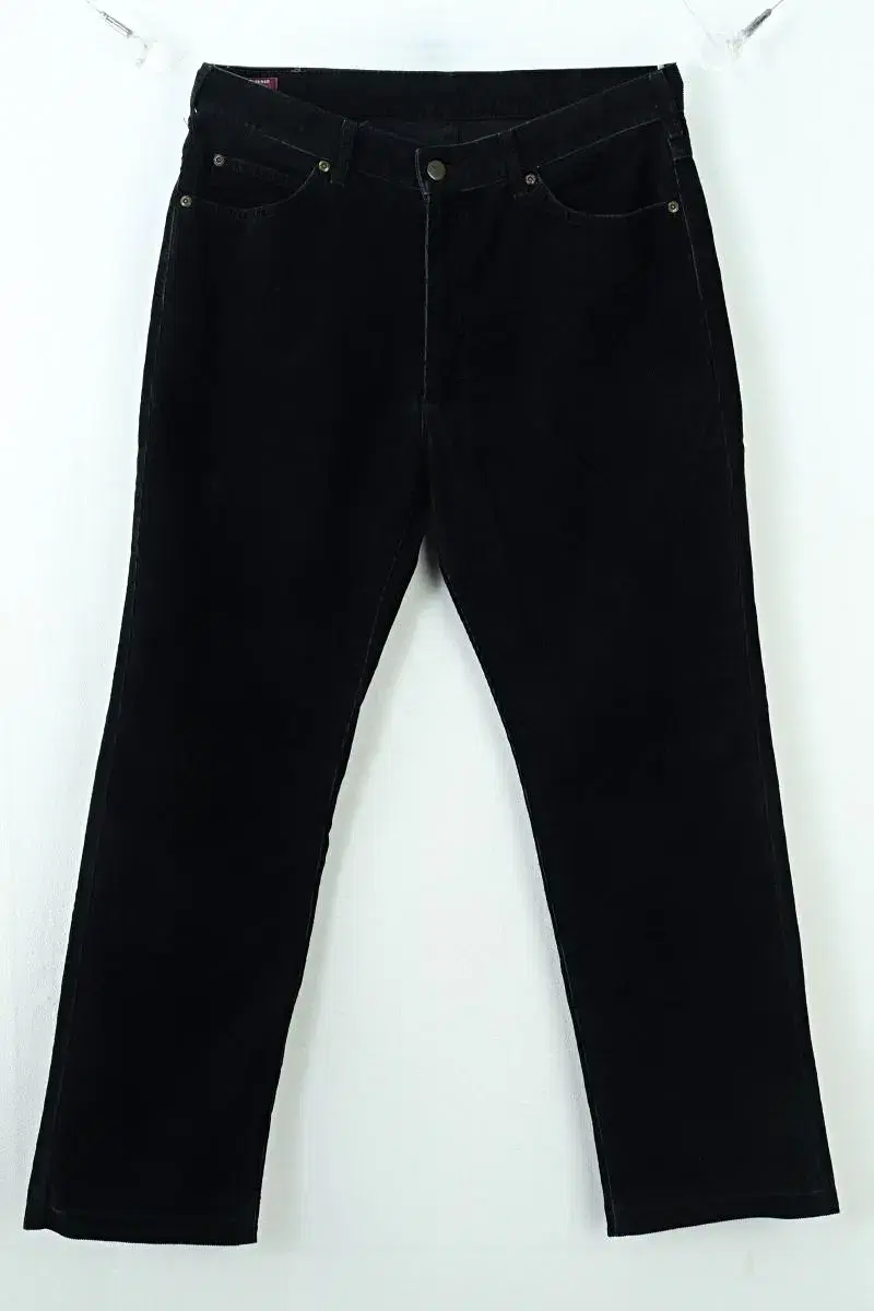 (L) Lee Min-bae Pants Black Corduroy Gold Wide-A7A