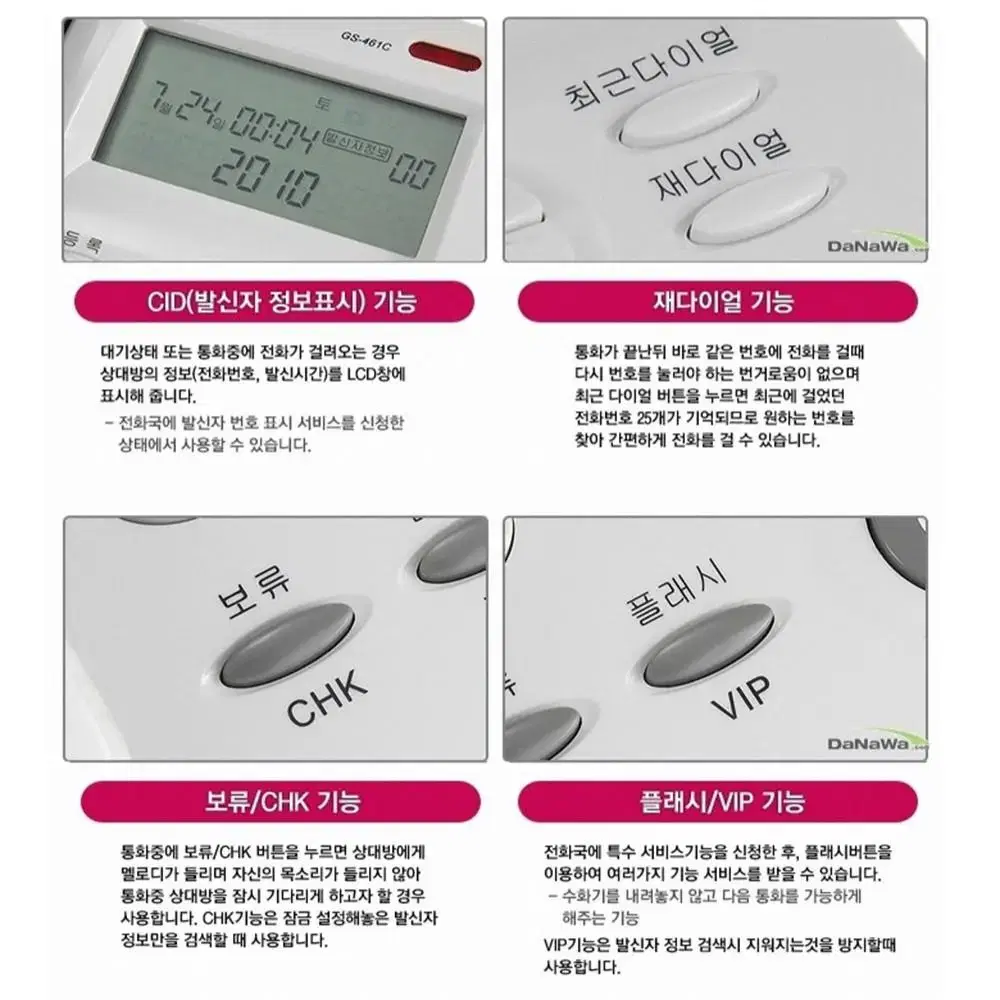 *새제품* LG 유선전화기(gs-461c) 발신번호표시 *새제품*