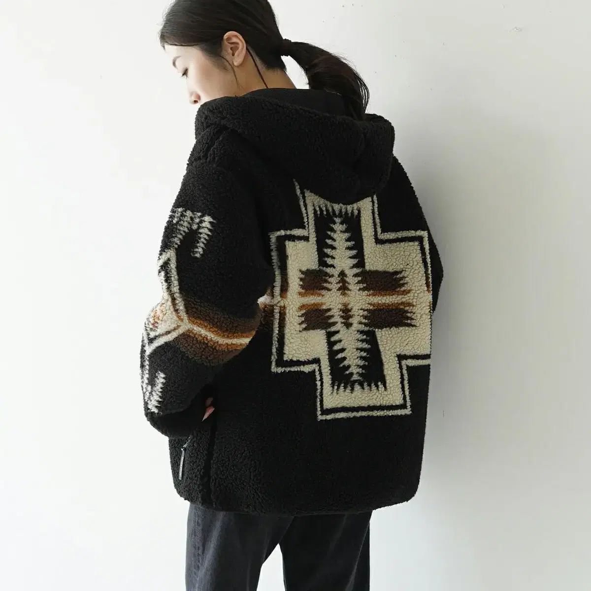 [Overseas] Pendleton Boa Fleece Hooded Zip-up 23FW