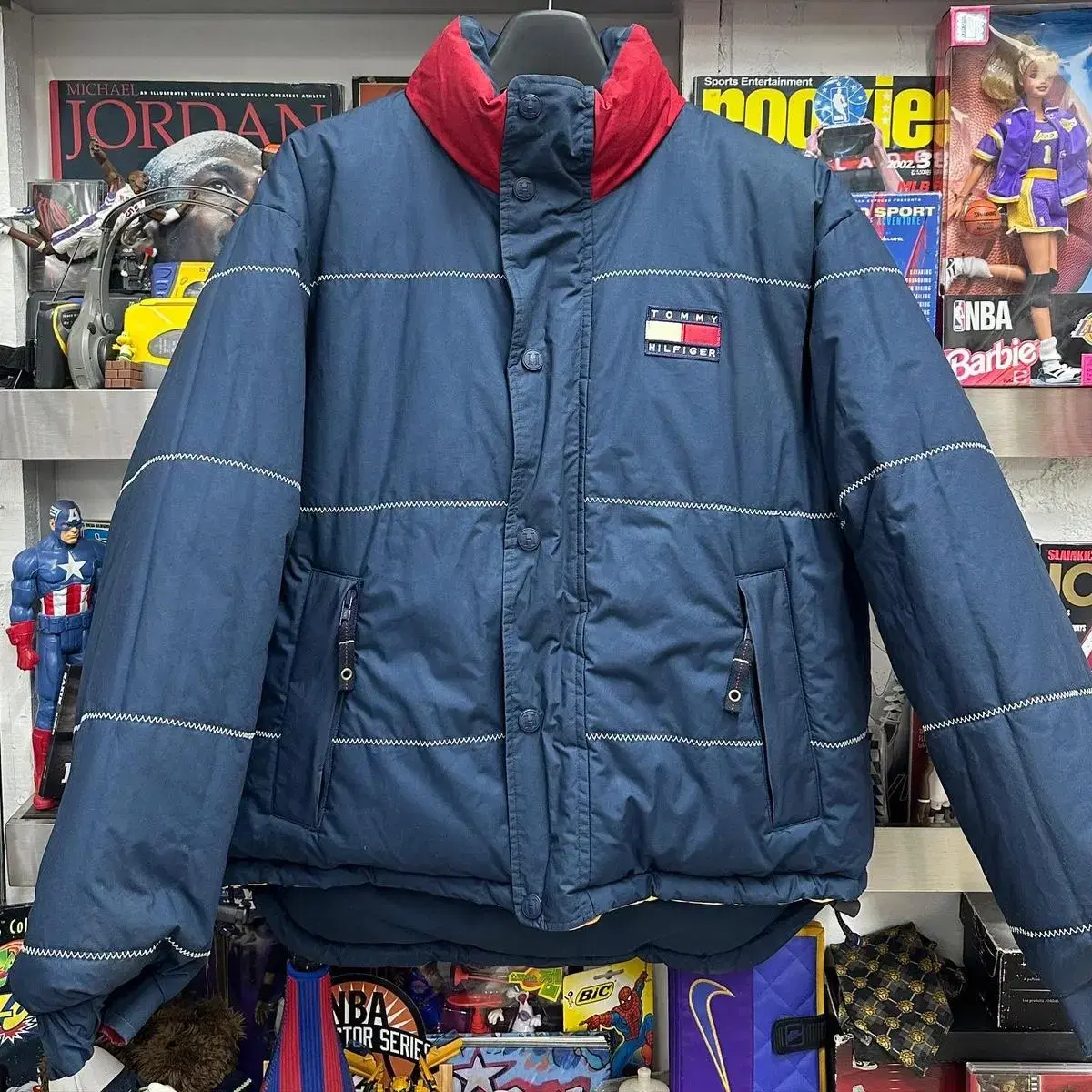 90s tommy hilfiger 타미힐피거 양면 다운 자켓