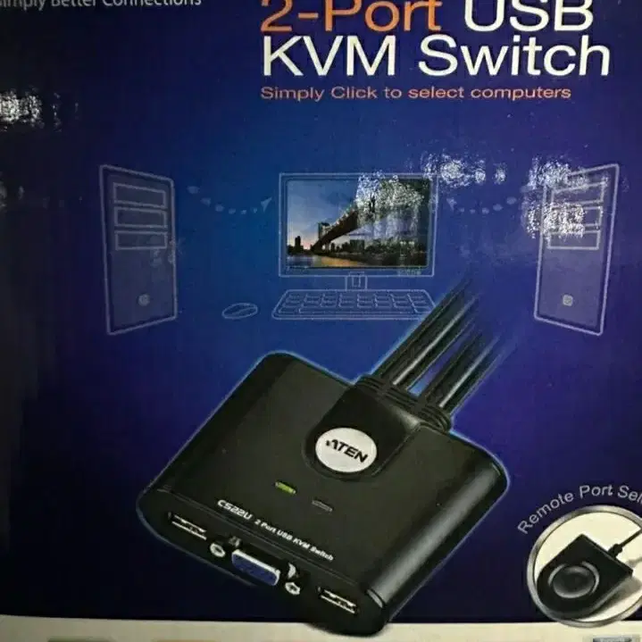 ATEN CS22U 2포트 USB 케이블 KVM 스위치