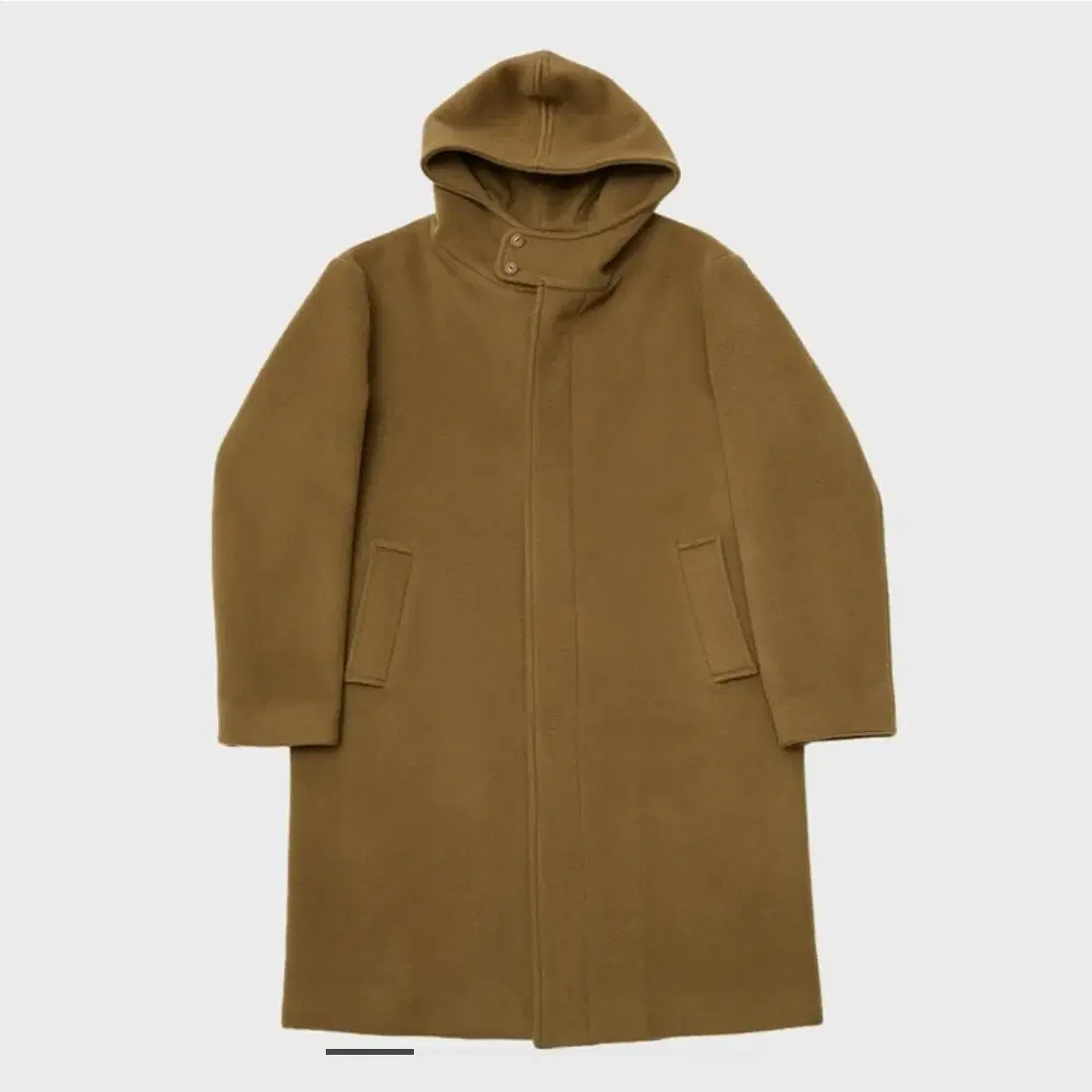 HOMLY 홈리 울 후디드 코트 wool hooded coat camel